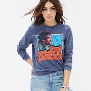 Bravado SM Blue Jimi Hendrix Pullover Sweatshirt